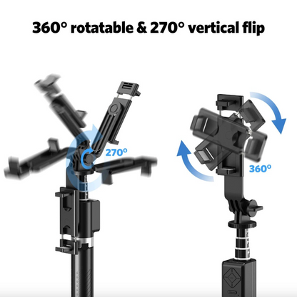 3-in-1 Selfie Stick Tripod with Dual Fill Light & Wireless Remote – Extendable, Portable & Adjustable Phone Stand