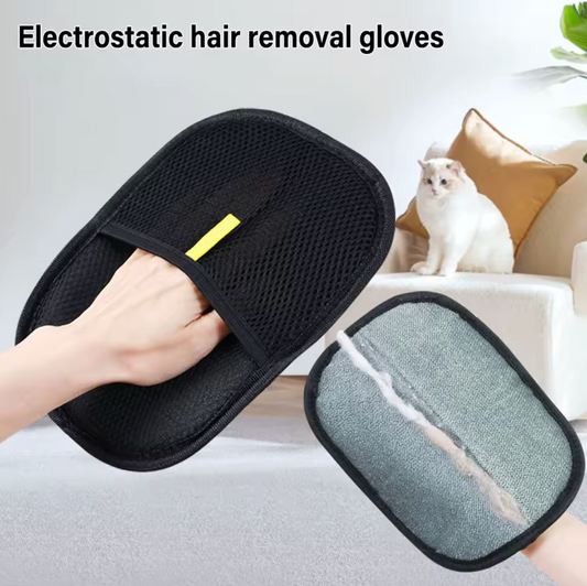 Electrostatic Pet Hair Remover Mitt – Dual-Sided Lint & Fur Removal Glove for Furniture, Clothes & Pets